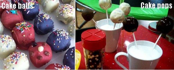 cake pops and cake balls